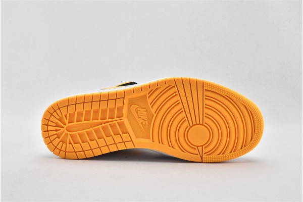 Air Jordan 1 Mid SE Laser Yellow Black CV5276 107 Womens And Mens Shoes